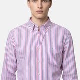 Camicia in Cotone Magenta Navigare