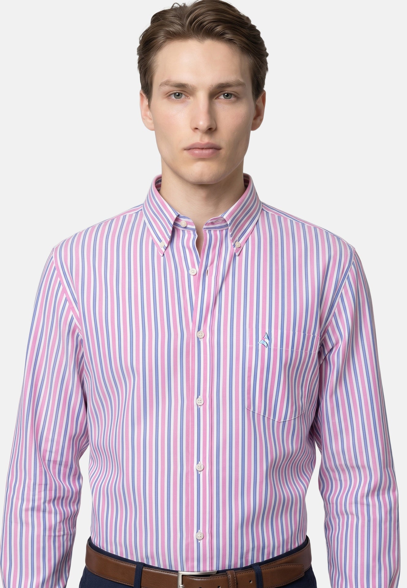 Camicia in Cotone Magenta Navigare