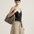 Borsa a Spalla in Poliestere Nero e Beige Kassandra