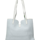 Borsa a Mano in Pelle Vegana Azzurro