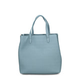 Borsa a Mano in Pelle Vegana Azzurro