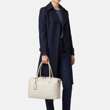Borsa a spalla in Pelle Vegana Off-White