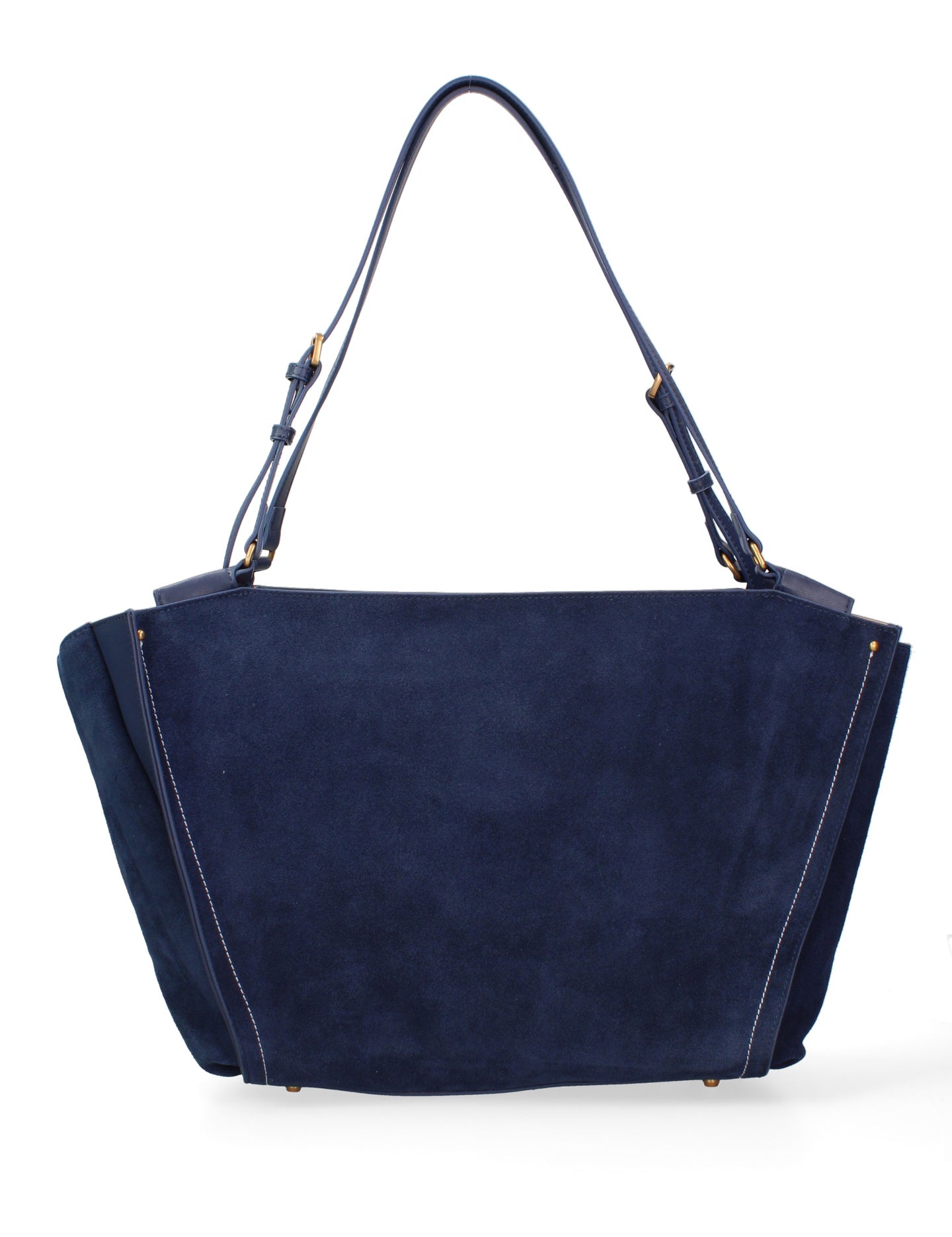 Borsa a Spalla in Vera Pelle Blu Jeans Chiara Ferretti