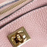 Sac bandoulière en cuir mauve véritable