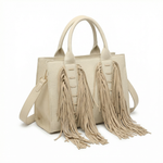 Borsa a Mano in Polyurethane Beige