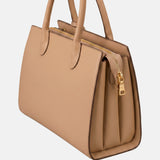 Borsa a mano in Pelle Vegana Cuoio Chiaro