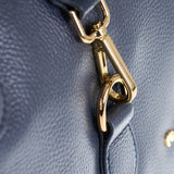 Borsa a Mano in Vera Pelle Navy