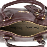 Chocolate Genuine Leather Satchel Bag