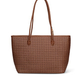 Borsa a Mano Donna in Pelle Vegana Marrone