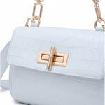 Borsa a Spalla in Pelle Vegana Blu