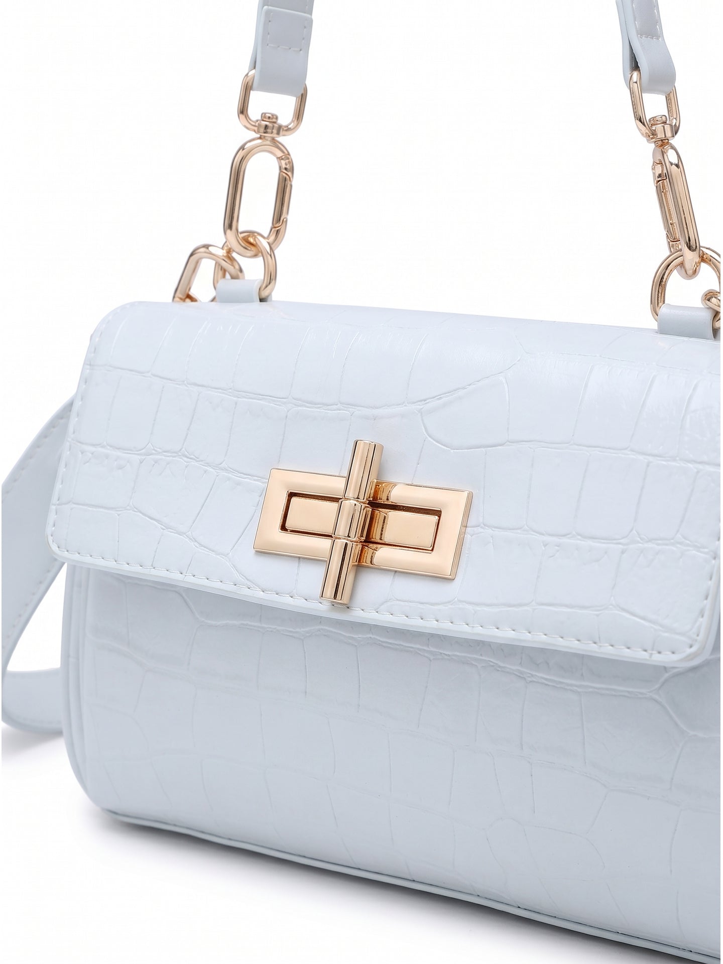 Borsa a Spalla in Pelle Vegana Blu