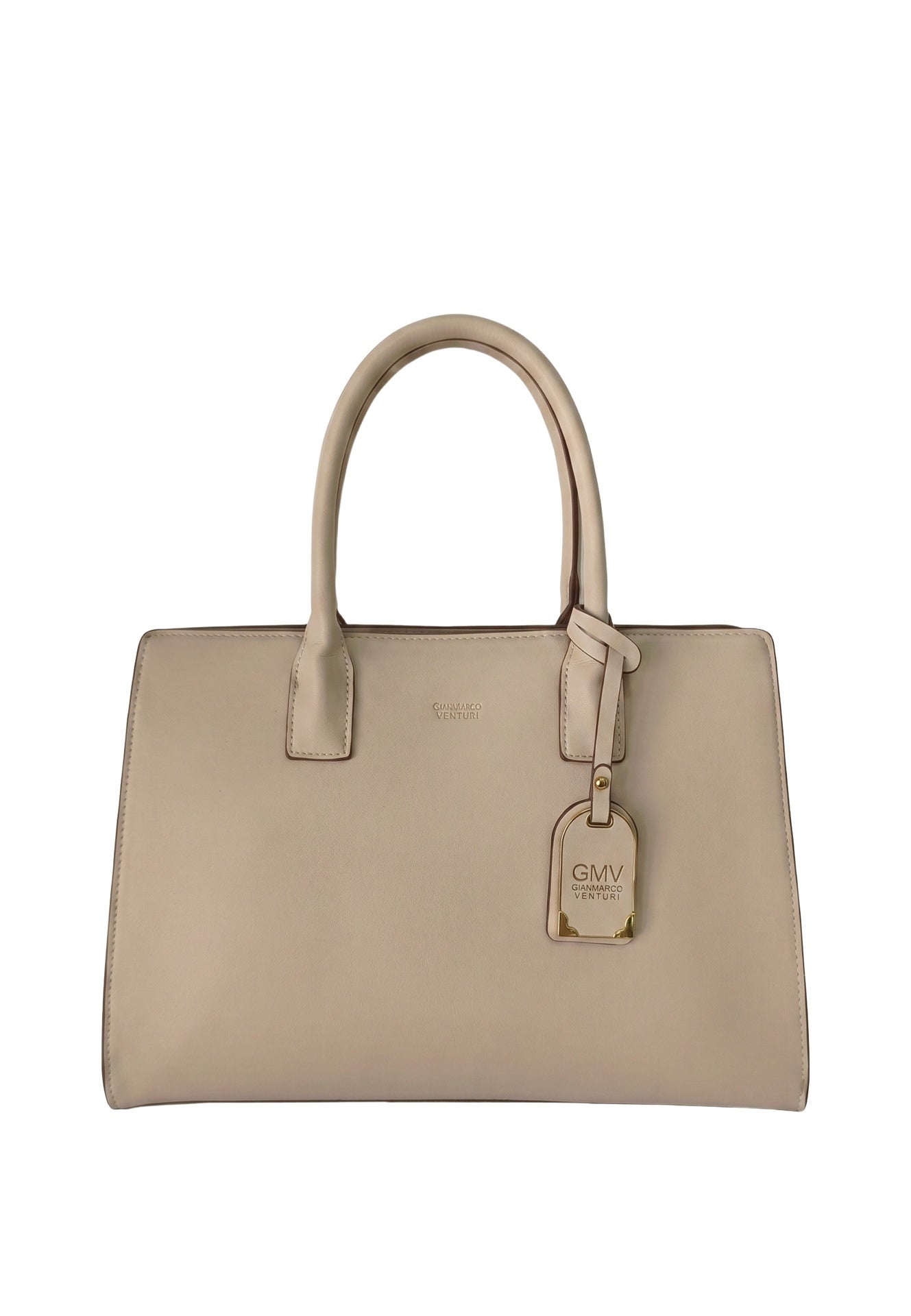 Borsa a spalla in Pelle Vegana Beige GianMarco Venturi