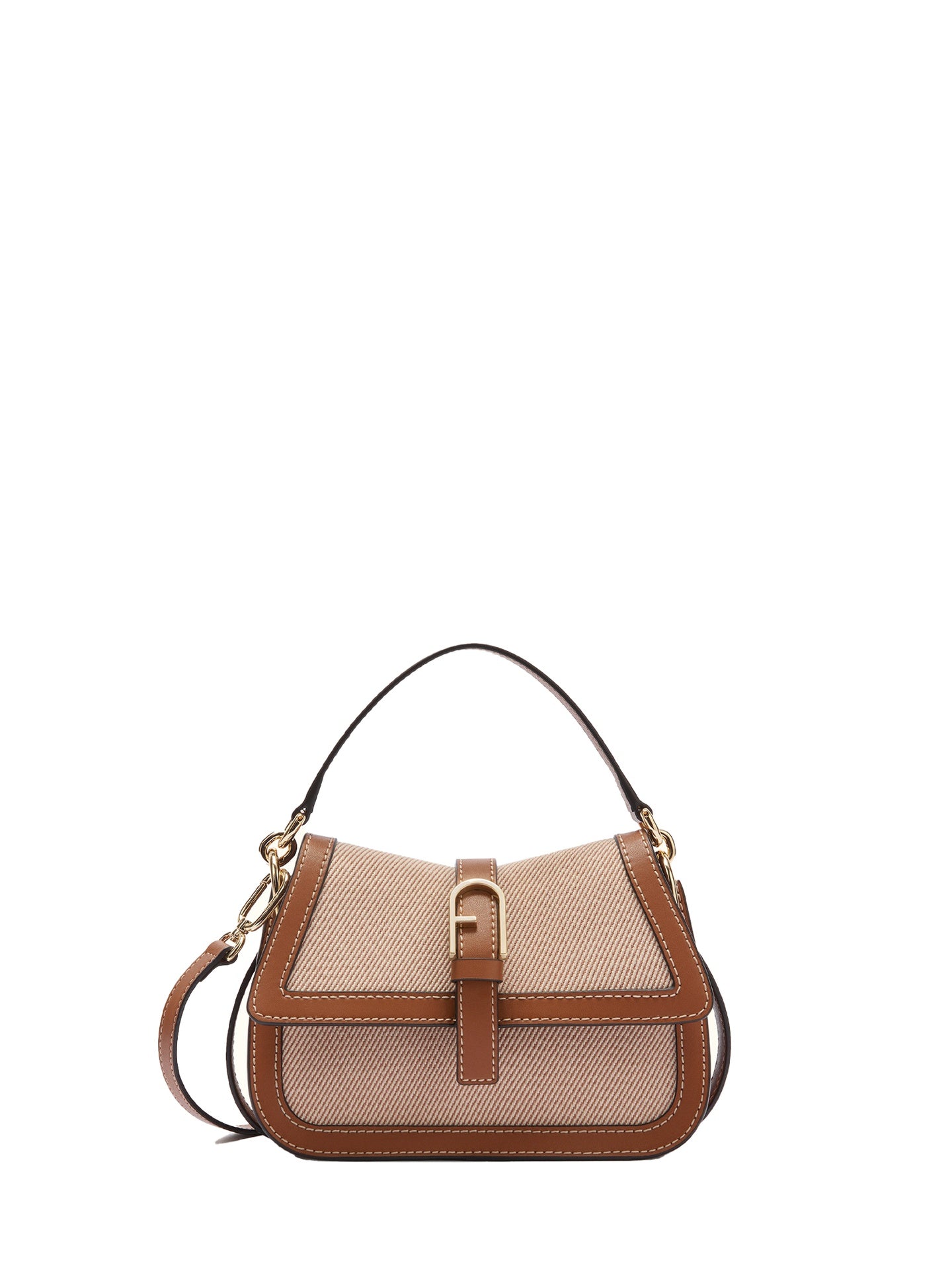 Borsa a Mano in Canvas Cuoio Furla