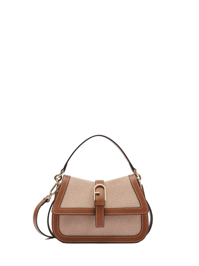 Borsa a Mano in Canvas Cuoio