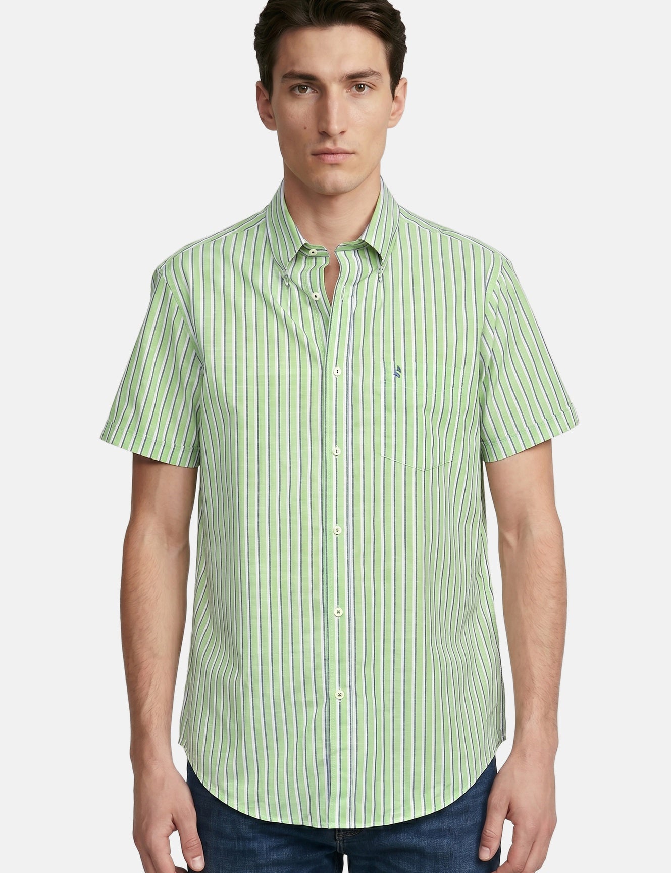 Camicia in Cotone Verde Navigare