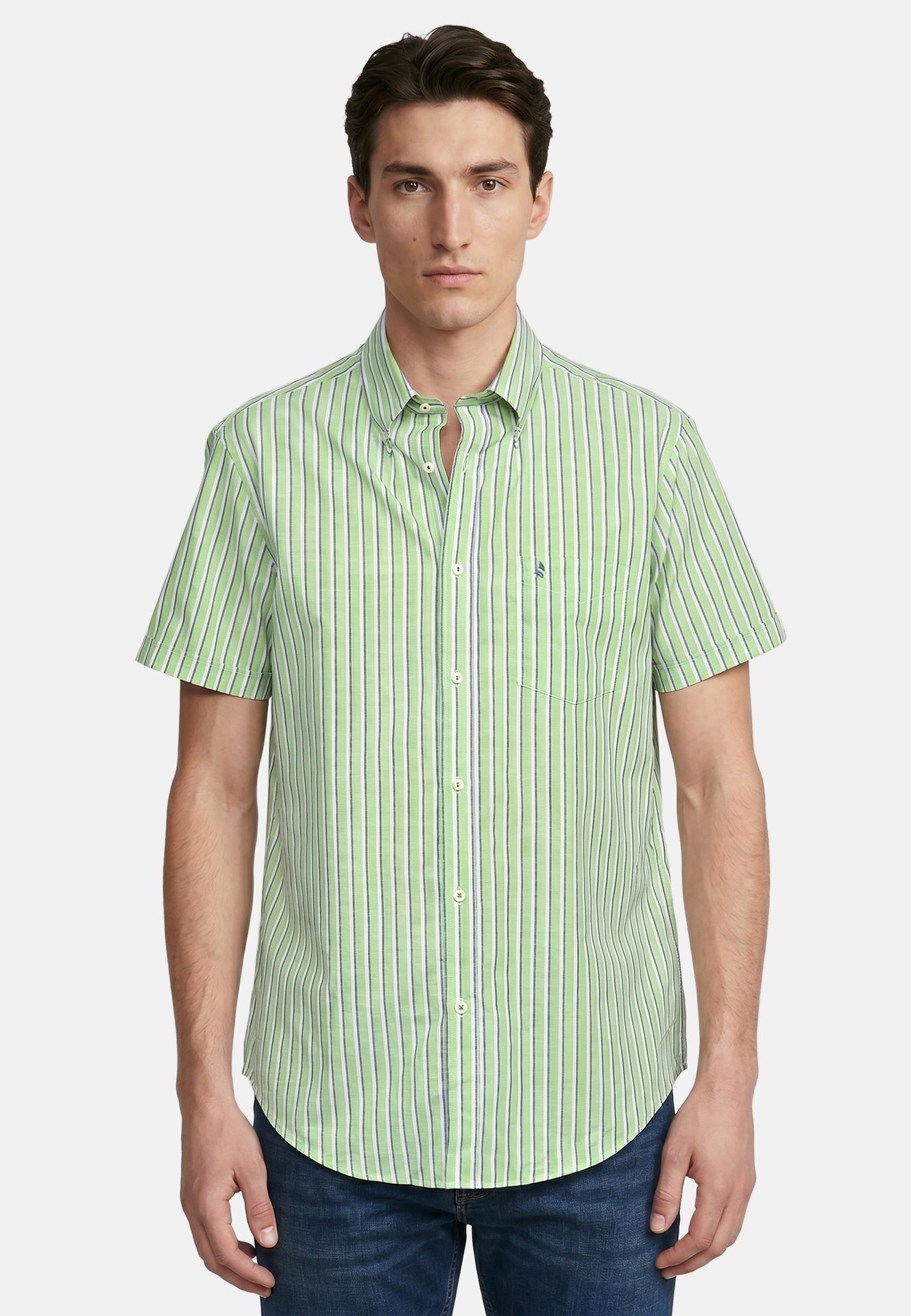 Camicia in Cotone Verde Navigare