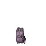 Borsa a Tracolla in Genuine Printed Suede Leather Viola