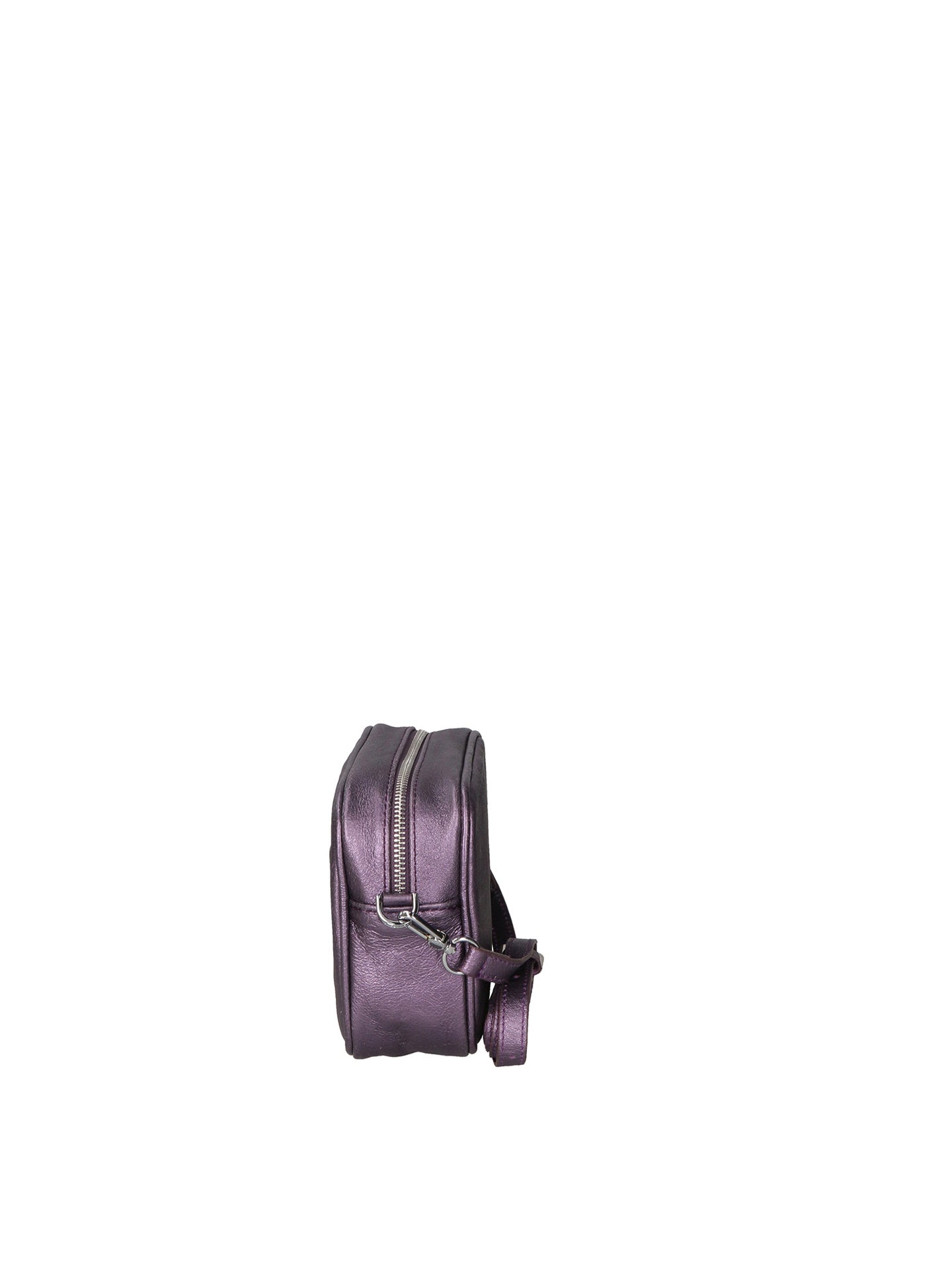 Borsa a Tracolla in Genuine Printed Suede Leather Viola