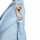 Borsa a Spalla in Pelle Vegana Blu