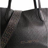 Borsa a Mano in Pelle Vegana Nero