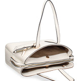 Bolso de compras de piel vegana blanca