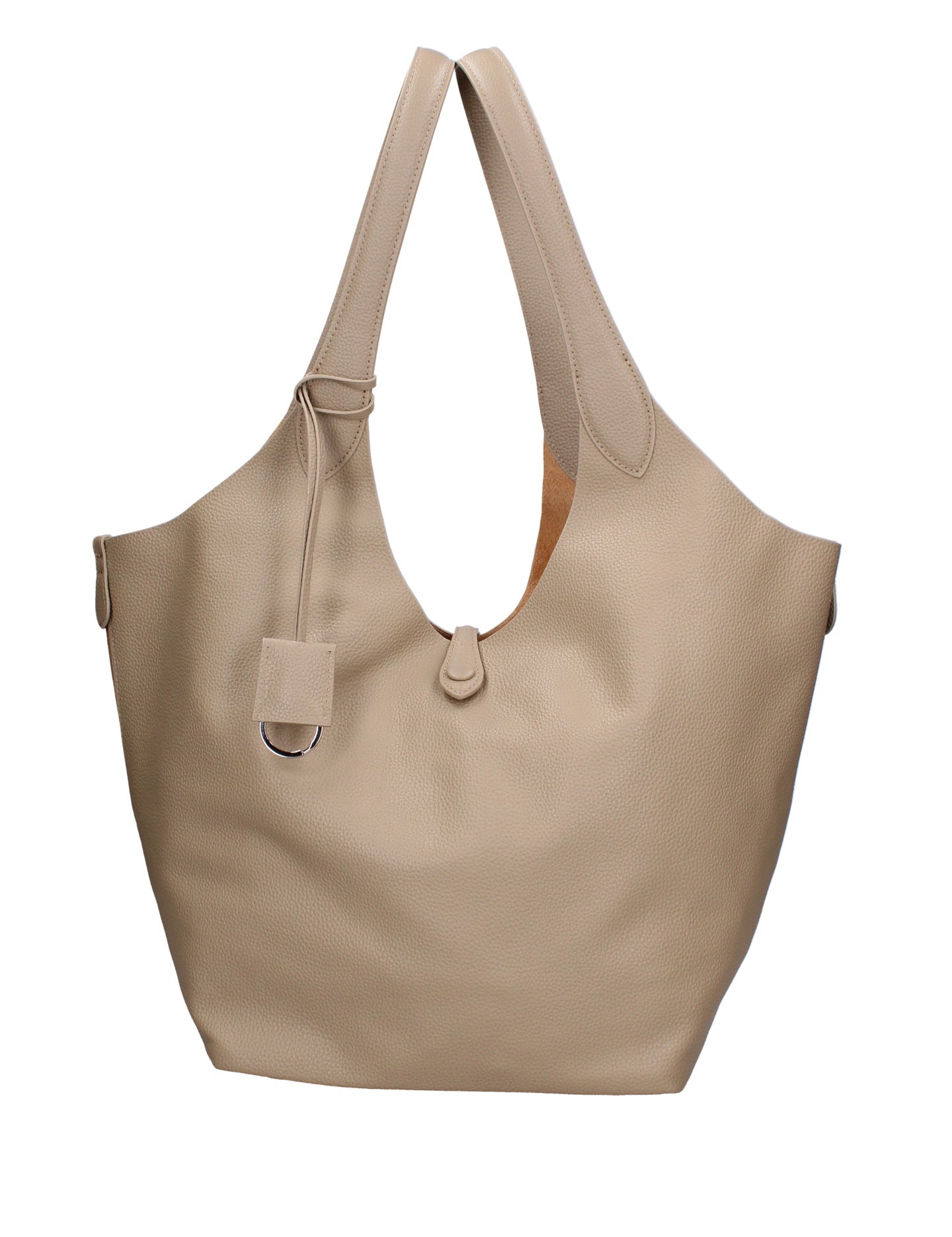 Borsa a Mano in Vera Pelle Cappuccino Chiara Ferretti