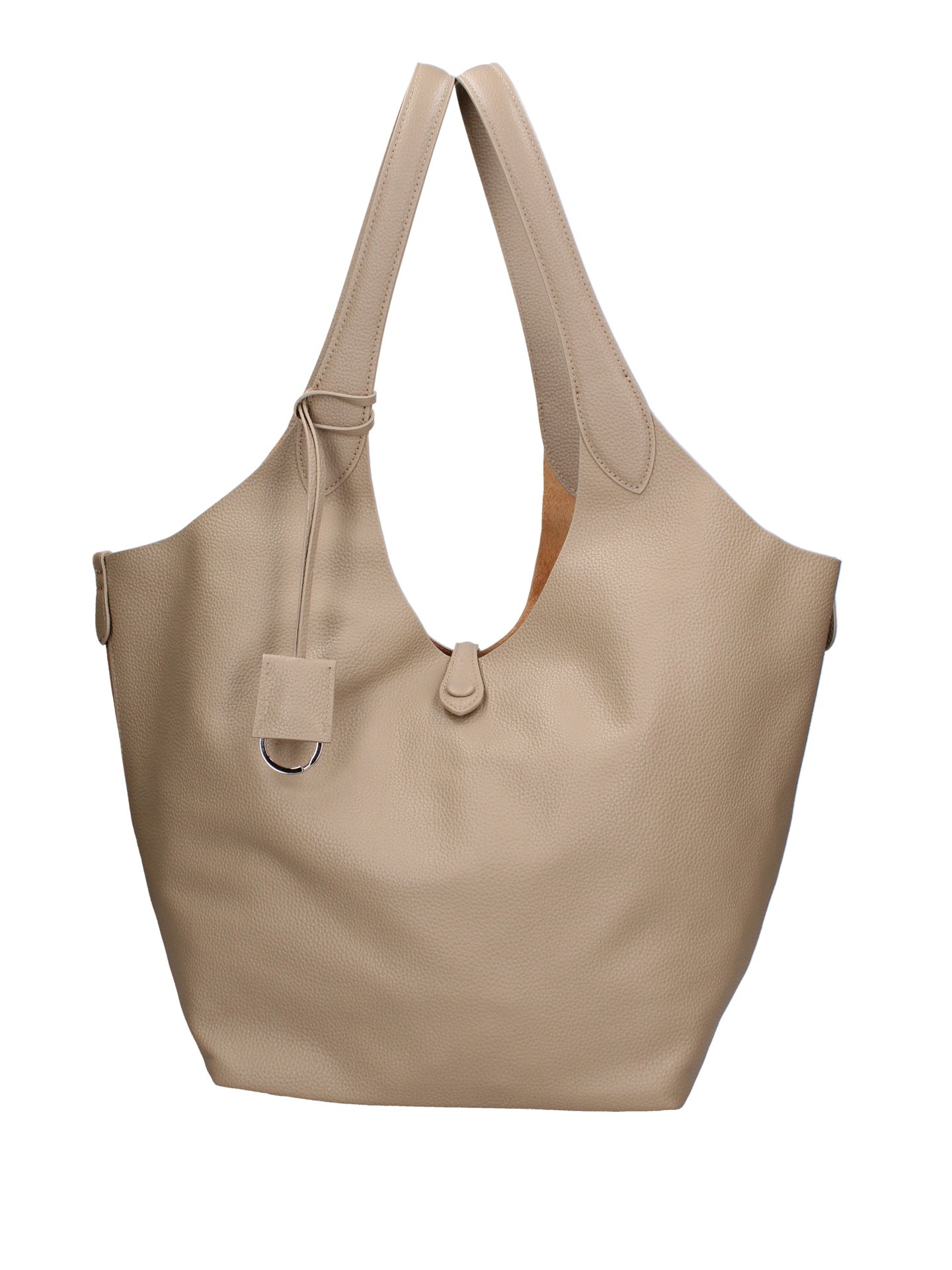 Borsa a Mano in Vera Pelle Cappuccino Chiara Ferretti