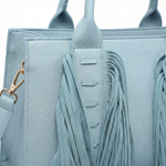 Borsa a Mano in Polyurethane Blu