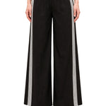 Pantaloni Donna Solara Nova in Cotone Nero e Panna Marc Ellis