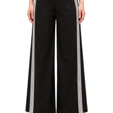 Pantaloni Donna Solara Nova in Cotone Nero e Panna Marc Ellis