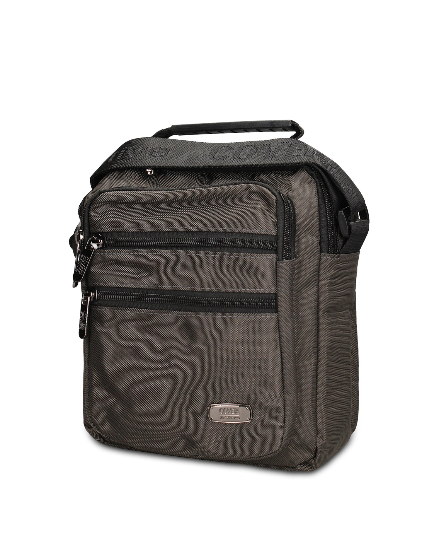 Borsa a Tracolla in 100% Pu Vegan Leather Grigio