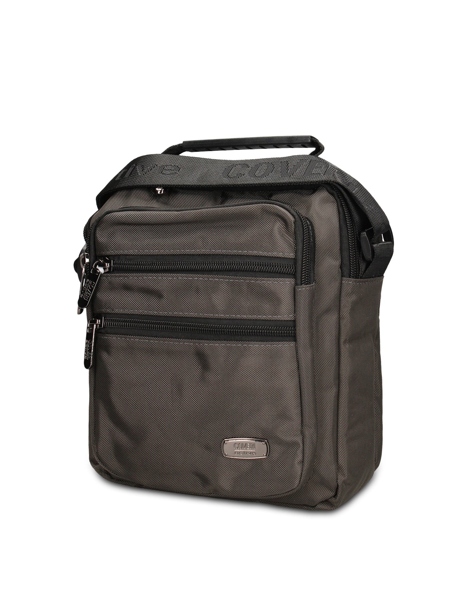 Borsa a Tracolla in 100% Pu Vegan Leather Grigio
