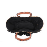 Borsa Shopper in Rattan Nero