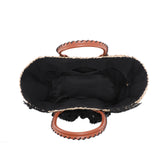 Borsa Shopper in Rattan Nero
