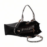 Borsa a Mano in Pelle Vegana Nero