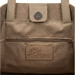 Borsa a Tracolla in Dollaro Leather Beige Scuro