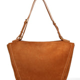 Borsa a Spalla in Vera Pelle Cuoio Scuro Chiara Ferretti