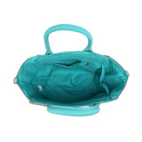 Hellblaue Polyester-Schultertasche