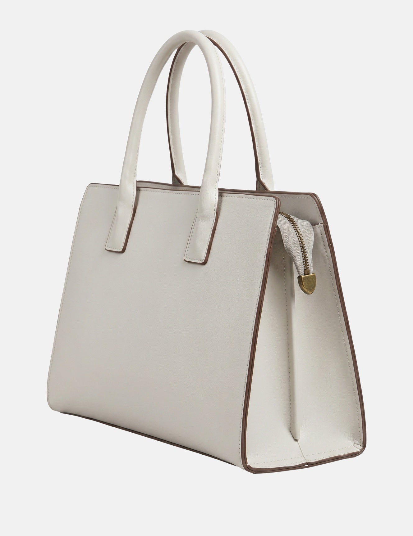 Borsa a spalla in Pelle Vegana Bianco