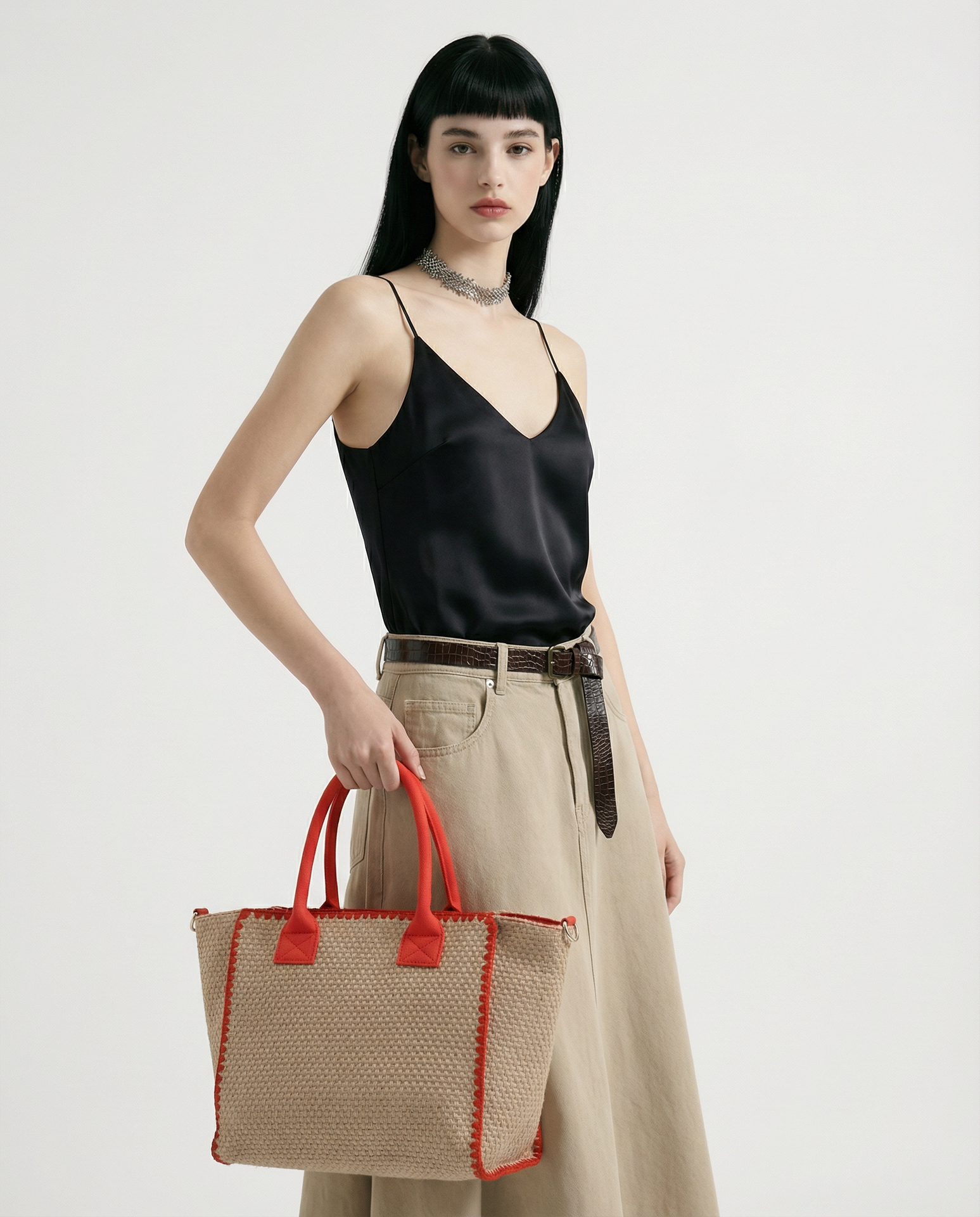 Borsa a Tracolla in Poliestere Rosso Kassandra