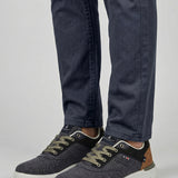 Scarpa stringata in Pelle Vegana Blu Navy
