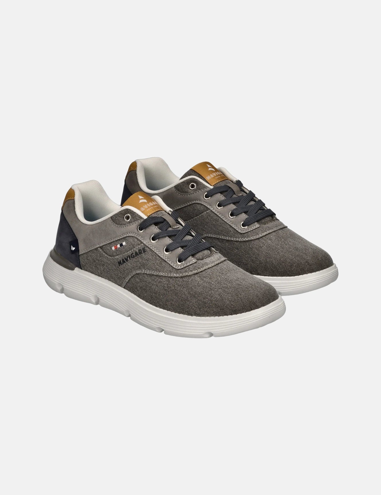 Scarpa stringata in Pelle Vegana Cenere
