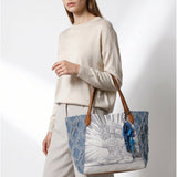 Borsa a Mano in Pelle Vegana Blu