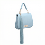 Borsa a Mano in Polyurethane Blu