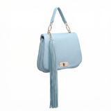 Borsa a Mano in Polyurethane Blu