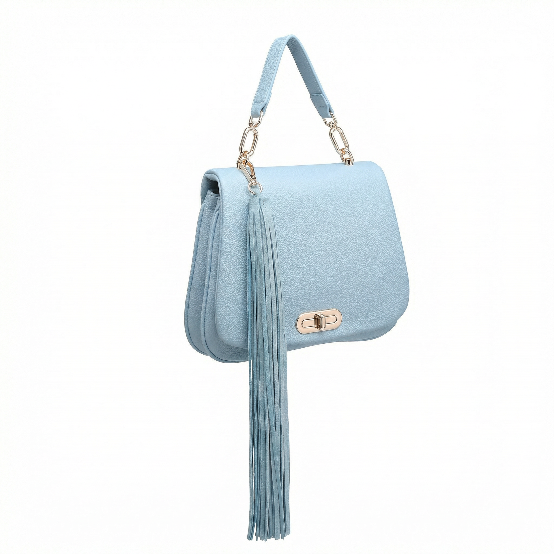 Borsa a Mano in Polyurethane Blu