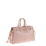 Handtasche aus echtem Leder in Antikrosa