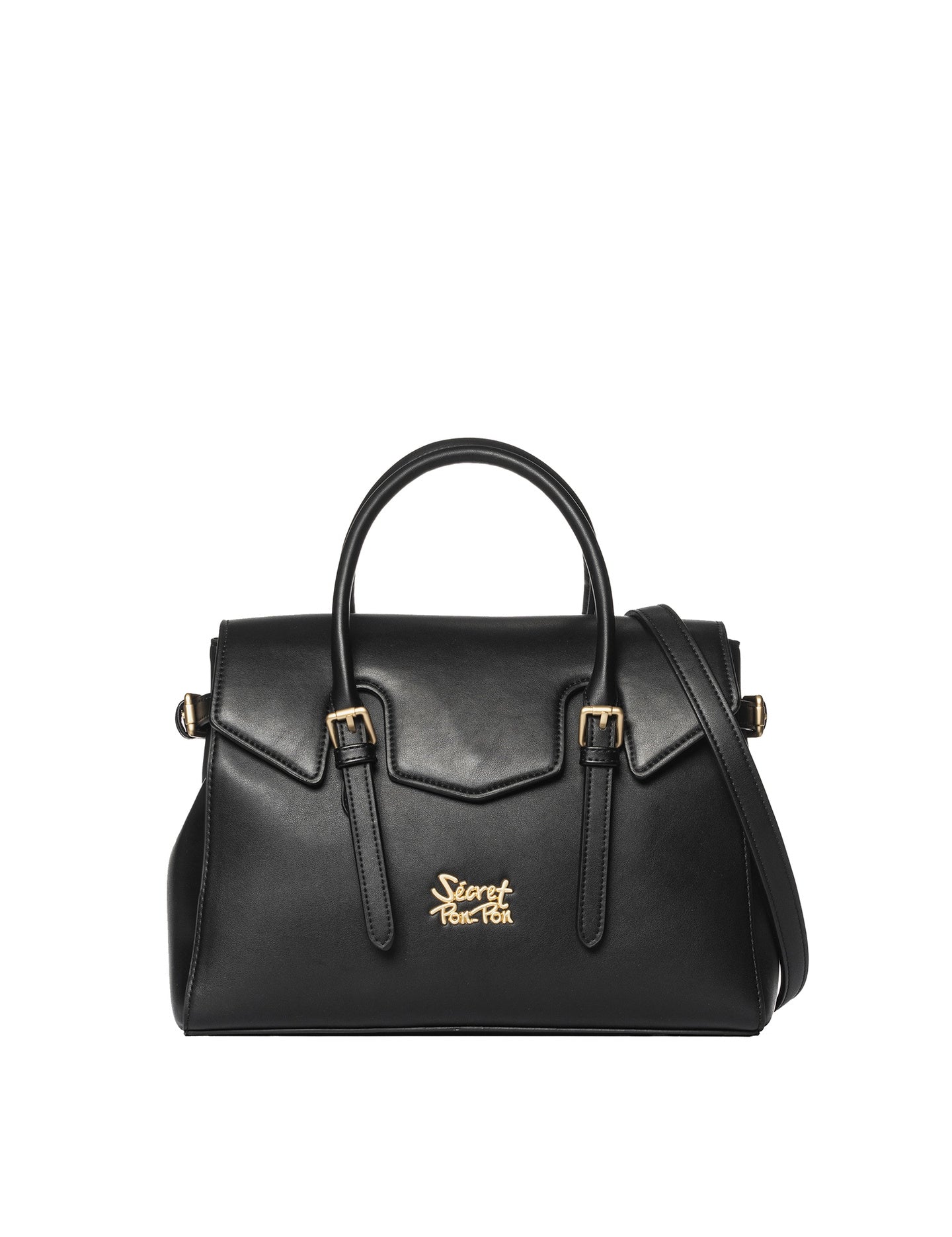 Borsa a Mano in Polyurethane Nero