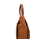 Borsa a Mano in Vera Pelle Cuoio Scuro