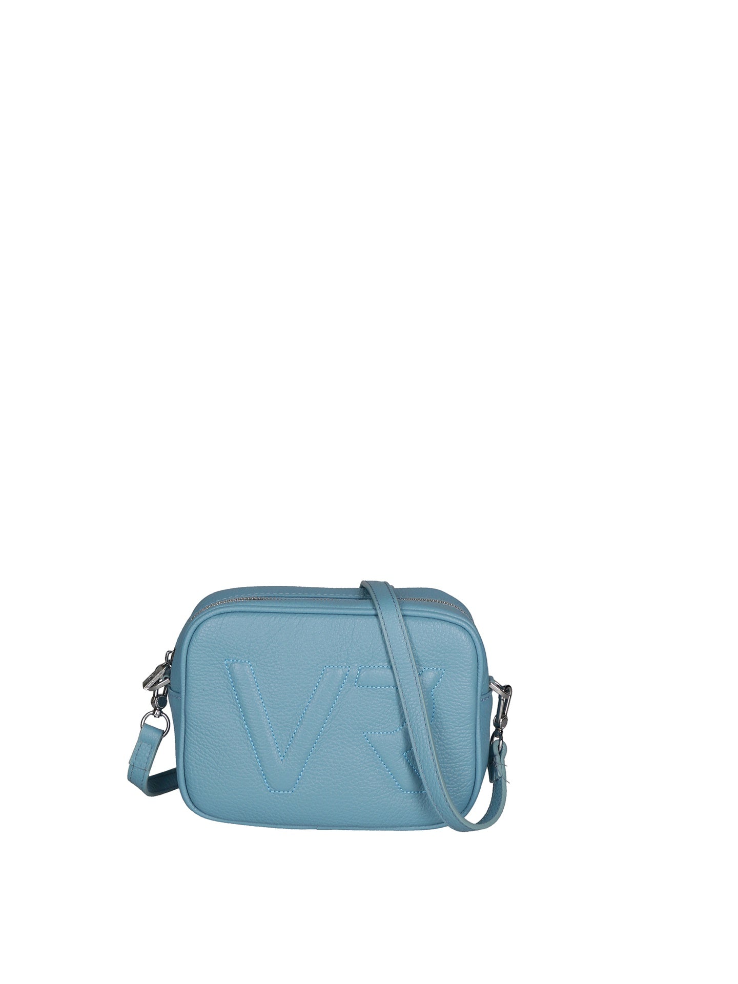 Borsa a Tracolla in Dollaro Leather Azzurro